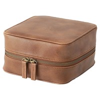 Étui de voyage en cuir véritable Sac de rangement EVA Étui de voyage pour l'électronique Téléphone portable Accessoires pour ordinateur portable Étui en cuir