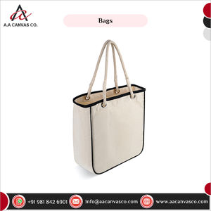 Experiencia Profunda en la Fabricación de Bolsas de Compras Reutilizables de Lona Color Crema con Logotipo y Diseño Personalizados a Precio Descontado - Product Image 4