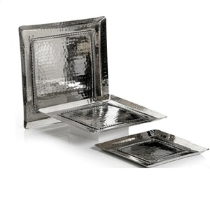 Plateau de service en marbre de cuisine d'hôtel maison avec poignée en métal de conception plateaux de service en marbre de forme personnalisée vente chaude - Product Image 4