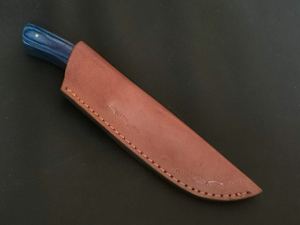 Couteau de survie Couteau en acier damas avec manche en bois densifié - Product Image 2