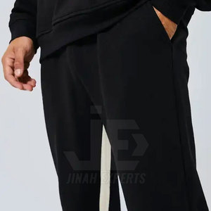 Nouveau Style utilisation en plein air hommes pantalons empilés meilleure qualité couleur unie hommes pantalons droits incurvé rayé vente pantalons de survêtement homme pantalon - Product Image 5