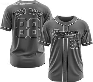 Camiseta de Béisbol con Estampado Digital Personalizado, Nombre, Número, Logotipo del Equipo, Uniforme Deportivo, Estilo Hip Hop, para Fanáticos del Béisbol, Tallas Grandes, 100% Personalizable - Product Image 3