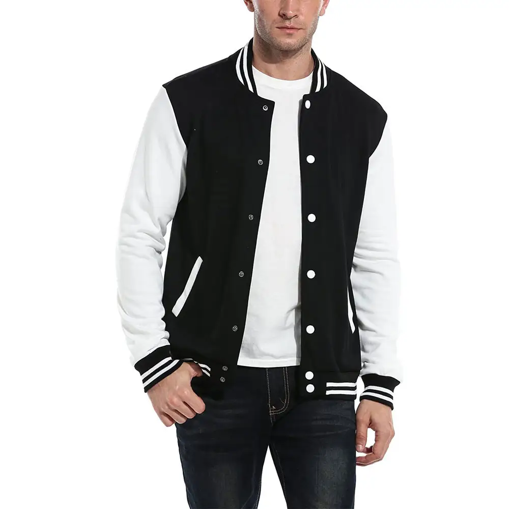 Fabricante personalizado de alta calidad bordado registro hombres Varsity chaquetas ropa de calle tendencia moda transpirable hombres Varsity chaquetas