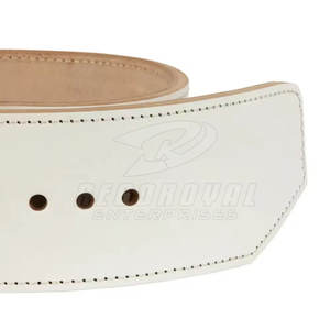 Cinturón de peso de una sola punta para trabajo pesado Soporte de gimnasio de cuero genuino Cinturón de una sola punta para hombres y mujeres - Product Image 4