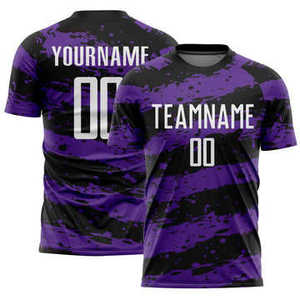 Maillot de football de l'équipe vierge en gros imprimé par sublimation logo personnalisé numéro de nom vêtements de football personnalisés 100% polyester respirant - Product Image 5