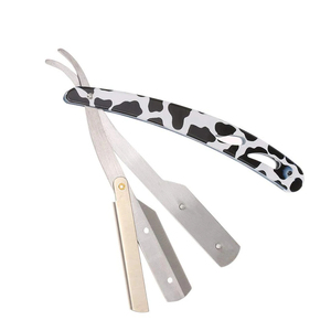 Navajas de Afeitar Rectas para Barbería, Mango de Plástico, Navajas de Afeitar Plegables, Navaja de Acero Inoxidable, Cuchillas de Barbería Individuales - Product Image 3