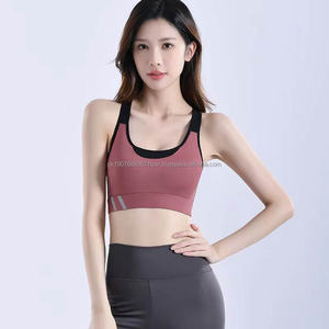 Fashion High Quality Lightweight Simple Four-way <b>Stretch</b> Y-line Shoulder Strap Sport High-Support Running <b>Bra</b> Front for Women - Product Image 3