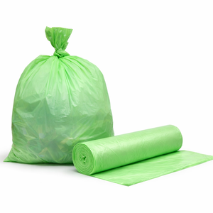 ถุงขยะสีเขียวแบบเปิดด้านบน รีไซเคิลได้ ผลิตจากวัสดุ HDPE/LDPE/PP สำหรับใช้ในอุตสาหกรรมและครัวเรือน - Product Image 2