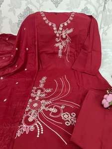 ชุดคุर्ติผ้าฝ้ายแบบดั้งเดิมทันสมัย พร้อมงานปักเต็มตัวสำหรับผู้หญิง ผลิตในอินเดีย - Product Image 4