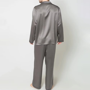 Ensemble de pantalons de pyjama en soie 100% pour homme, luxueux, uni, respirant, pantalon de détente pour dormir, taille plus - Product Image 5