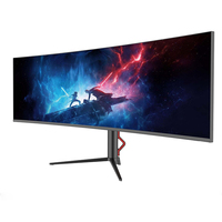 Prix usine 49 pouces 5K moniteur d'ordinateur Super large incurvé 5120x1440 144Hz moniteur de panneau LCD pour jeux ordinateur de bureau bureau