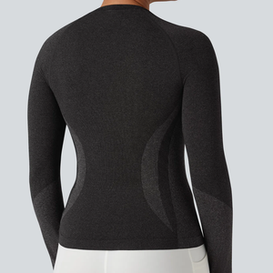 Chemises de sport sans couture pour femmes, hauts d'entraînement à manches longues, hauts de yoga à séchage rapide, légers, respirants, écologiques - Product Image 4