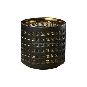 Soporte votivo pintado, contenedor de cera de último diseño, tarro de cera de Metal para decoración del hogar y la iluminación, diseño de mesa de cena para Villa - Product Image 1