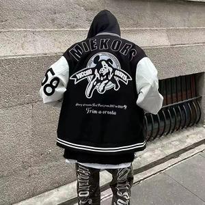 Automne américain nouveau rétro lettre Hip Hop Baseball uniforme veste Y2K rue décontracté Joker épissage veste hommes et femmes - Product Image 5
