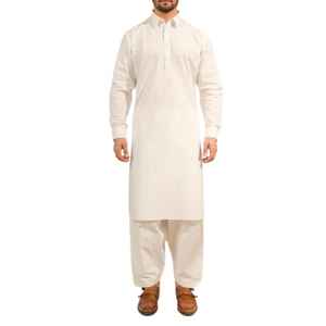 Usine En Gros Meilleure Vente Hommes Traditionnel Style Musulman Salwar Kameez Robe 100% Coton Shalwar Kameez Ensemble Indien - Product Image 1