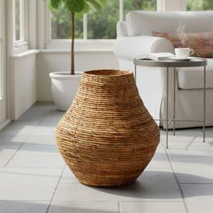 Vase YASHA en écorce de bananier, artisanat - Product Image 4