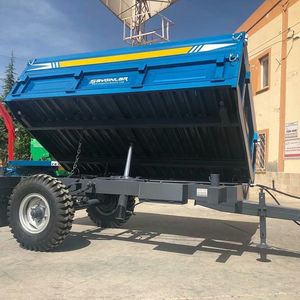 Remolque de granja agrícola de servicio pesado confiable Stron Remolque de Tractor de descarga hidráulica de 2 ruedas Remolque de descarga 83 X14 Raedy para exportación - Product Image 5