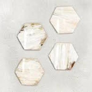 ATTRACTIVE STYLISH ANTIQUE HORN NEW PATTERN HORN COASTER SET of 6 <b>KITCHEN</b> & TABLE <b>DECOR</b> COASTERS <b>ACCESSORIES</b> SUPER ENTERPRISES - Product Image 1