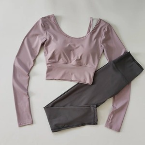 2pcs Yoga Sets for Women Seamless Sports Pants Set Hollow Out Tights Gym Fitness - Product Image 5