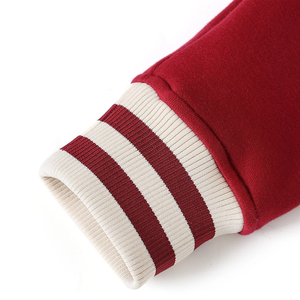 Delta Sigma Theta fleece varsity jacket stand color chenille embroidery Greek letter <b>burgundy</b> and crimson color - Product Image 6