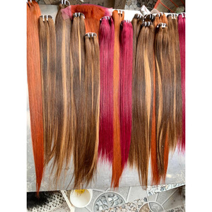 Prêt à expédier la perruque sans colle bordeaux 2*6 cheveux humains vierges vietnamiens à cuticules alignées paquets de cheveux - Product Image 4