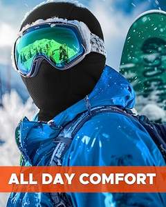 Masque de ski unisexe en acrylique 100% personnalisable, best-seller, durable, étiquette privée, couvre-visage, cagoule, respirant, imperméable - Product Image 3