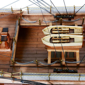 HMS Victory L80, muebles náuticos de cedro, pieza pintada a mano, rústica, duradera, decoración del hogar, arte/suministros para manualidades, caja incluida - Product Image 3