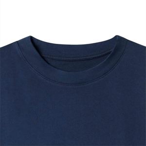 Camiseta clásica azul marino Unisex Cómoda algodón Cuello redondo Spandex Ecológico O-cuello Básico Manga corta Transferencia de calor - Product Image 4