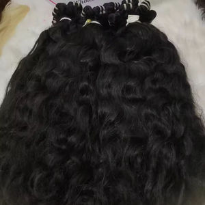 Extensions vietnamiennes vierges de qualité supérieure, non traitées, naturelles, à ondulation naturelle, double trame, originales, flottantes, teintes plus foncées, adaptées - Product Image 1