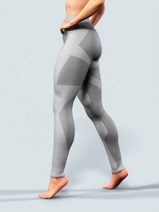 Wholesale Premium 87% Nylon 13% Spandex Four-Way Stretch Fitness Wear Women Leggings with Breathable <b>Mesh</b> Panel - Product Image 5