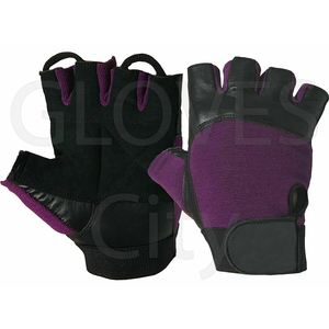Fingerless Breathable PU Leather Weight Lifting <b>Gloves</b> GYM Training Gear Gel Padding <b>Fitness</b> <b>Gloves</b> By Manufacturer <b>GLOVES</b> City - Product Image 4