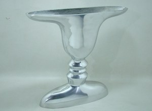 Nouveau design de haute qualité pot de vase à fleurs en aluminium finition argentée pour la décoration de la maison salon et chambre à coucher - Product Image 6