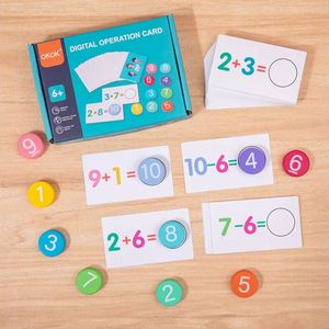 Tablero de números para niños de madera Unisex, ayuda para entrenamiento de pensamiento lógico educativo temprano para <span class=keywords><strong>operaciones</strong></span> <span class=keywords><strong>matemáticas</strong></span> de 5 a 7 años - Product Image 1