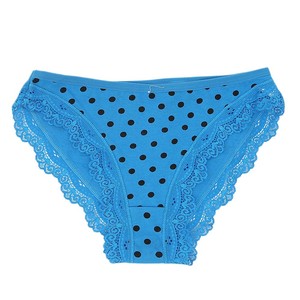 Culotte en dentelle et à pois pour femme - Bleu - Product Image 1