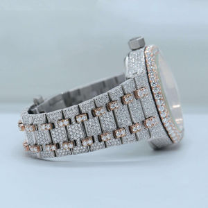 Montres-bracelets en diamant de laboratoire glacées de qualité supérieure au design élégant pour les vêtements occasionnels de luxe pour hommes au meilleur prix - Product Image 3