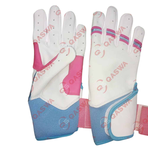 Gants de frappeur en cuir de couleur unique Gants de frappeur extensibles à longue manchette pour joueurs professionnels - Product Image 6