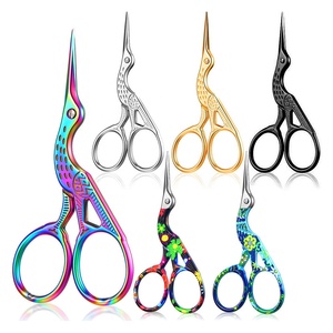 SHARP TIP STORK SCISSORS EMBROIDERY SEWING QUILTING CRANE BIRD DRESSMAKER NAIL POCKET DIY MULTI PURPOSE SHEARS STAINLESS STEEL - Product Image 1