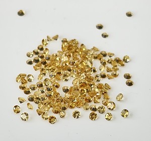 พลอยซิทรีนทรงกลมเจียระไนแบบเหลี่ยมเพชรพลอยสีเหลืองมะนาวหลวม2มม. ธรรมชาติคุณภาพสูง - Product Image 4