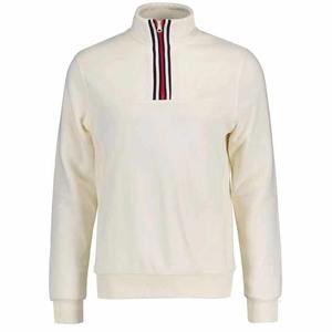 À la mode coupe décontractée personnalisé quart Zip sweat doux polaire col haut à manches longues couleur unie hommes 1/4 Zip Golf pull - Product Image 1