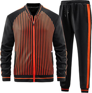 Survêtements teints en noir sur mesure pour hommes Sweats à capuche zippés élégants avec doublures imprimées pour l'hiver - Product Image 1