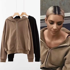 Sudadera con Capucha de Terciopelo Extra Grande de Alta Calidad para Mujer, Estilo Urbano, Personalizada, Bordada, para Otoño e Invierno - Product Image 2