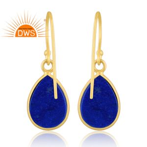 Vente chaude en argent Sterling naturel Lapis Lazuli pierres précieuses balancent boucle d'oreille fabricant de bijoux - Product Image 4