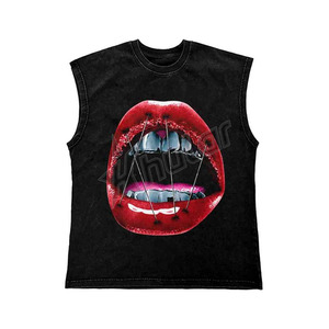 Camiseta sin mangas de peso pesado de gran tamaño para hombre - Product Image 1