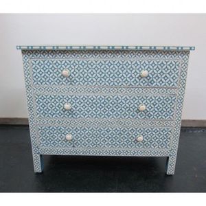 <b>Bone</b> Inlay Drawer Coffee Table Handcrafted Wooden Furniture With Timeless Decorative Character - Product Image 5