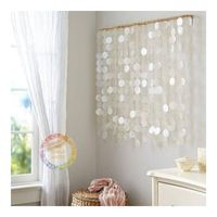 AUTHENTIQUE CAPIZ SEASHELL ROND COUPE ET POLI POUR EFFACER LA FEUILLE-MEILLEUR PRIX RAW SEASHELL CRAFT POUR LA DÉCORATION DE LA MAISON DE RIDEAU