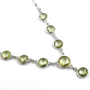 Argent 925 # Cristal # # Collier #   Pour un usage quotidien des femmes avec une pierre précieuse en citrine - Product Image 3