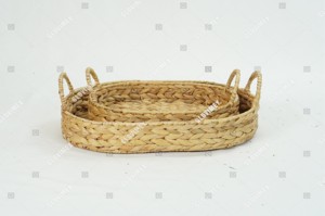 Hot New Item Water Hyacinth Food Dining <b>Trays</b> Decor Fruit <b>Candle</b> <b>Trays</b> Sustainable Woven Safe Home Storage Organizer - Product Image 4