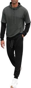 Haute qualité hommes décontracté sport Jogging survêtement à manches longues 2 pièces grande taille Fitness gros survêtement pour la saison d'automne - Product Image 2