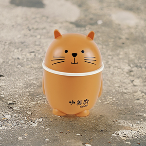 Dễ thương lật Thùng rác có thể dễ thương hình dạng động vật giấy Giỏ giữ bàn của bạn sạch sẽ tổ chức nhỏ gọn Thùng rác bin bẩn nhựa 24 giờ - Product Image 3