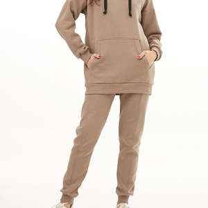 Chándales de algodón de alta calidad para mujer, ropa de invierno cómoda con cremallera, chándales de diseño informal con cremallera para mujer - Product Image 2